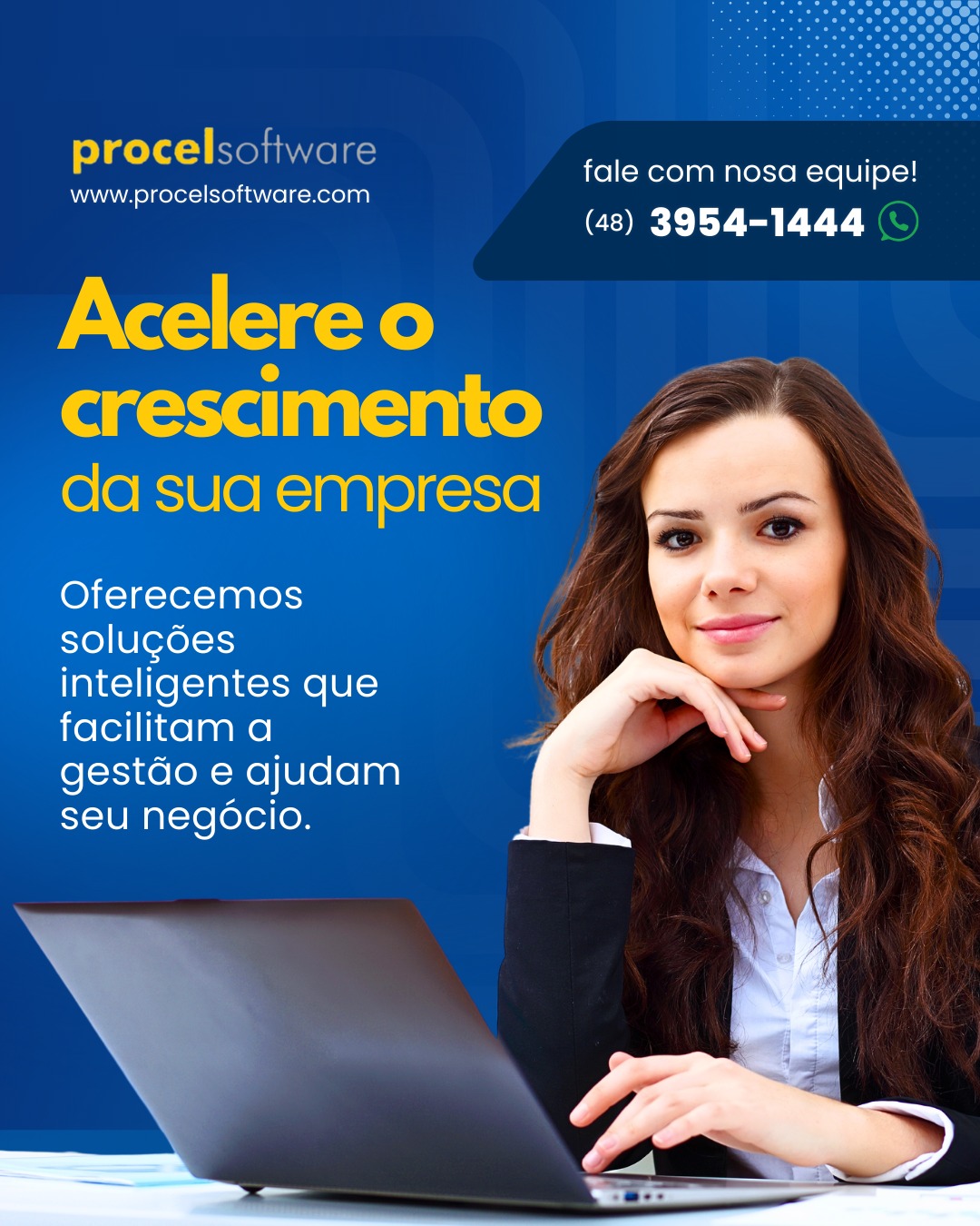 Acelere o crescimento da sua empresa com soluções inteligentes da Procel Software. Mais controle, produtividade e eficiência para o seu negócio.